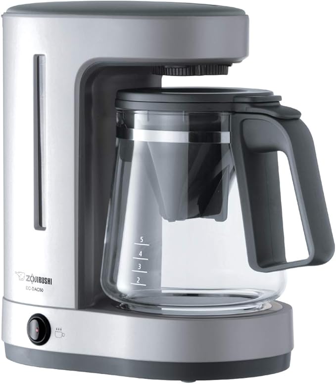 Zojirushi coffeemaker- drip, silver color with glass cup