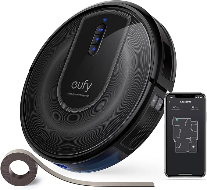 eufy Renewed RoboVac G30 Verge, Robot Vacuum with Home Mapping, 2000Pa Suction, Wi-Fi, Boundary Strips, for Carpets and Hard Floors