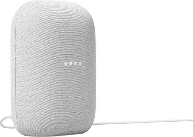 Google Audio Bluetooth Speaker - Wireless Music Streaming, Powerful Sound, Assistant Built-in, Wi-Fi and Bluetooth Connectivity, Smart Home Control, Stereo Pairing (Chalk)
