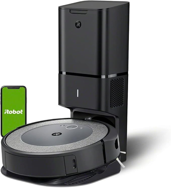 iRobot Roomba i3+ EVO (3550) Self-Emptying Robot Vacuum – Now Clean by Room with Smart Mapping, Empties Itself for Up to 60 Days, Works with Alexa, Ideal for Pet Hair, Carpets, Roomba i3+